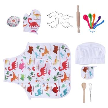 Imagem de Generic Dinosaur Kids Baking Set Ferramentas de Cozinha Completas para Meninas Brinquedos de Dramatização para Crianças, Avental Lavável Não Tóxico e Luva de Forno para Meninas Em Idade Pré-escolar