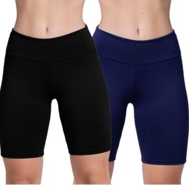 Imagem de KIT 2 Bermudinha Fitness Suplex Serra e Mar Roupa Para Academia Treino Moda Feminina-Feminino
