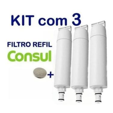 Imagem de Kit 3 Filtro Refil Consul Para Purificador De Água Cpc31Af