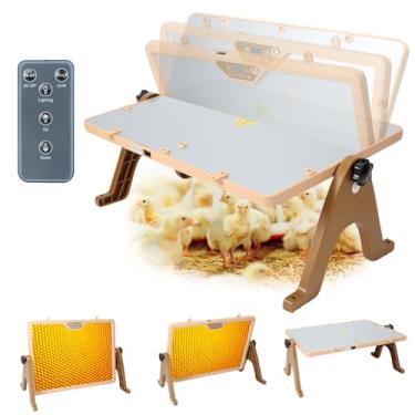 Imagem de ZEMIRO CHARGE Aquecedor de galinheiro, aquecedor radiante seguro para animais de estimação com eficiência energética de 180 W com 2 placas