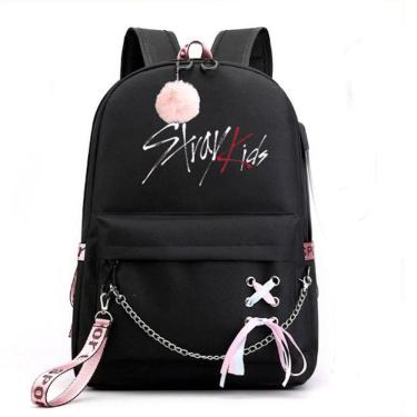Imagem de Mochila escolar Stray Kids Anime Poliéster 32x15x45cm