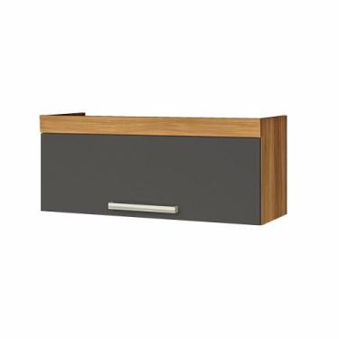 Imagem de Armário Modular Geladeira 1 Porta Burguesa Premium MDF Nesher, Freijó 