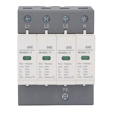 Imagem de LiebeWH Dispositivo Pára-raios Protetor contra Sobretensão, Protetor de Tensão, 4P Boa Condutividade, Dispositivo de Proteção contra Surtos CHLT D40, Revestimento de PC Retardador de Chama, Proteção