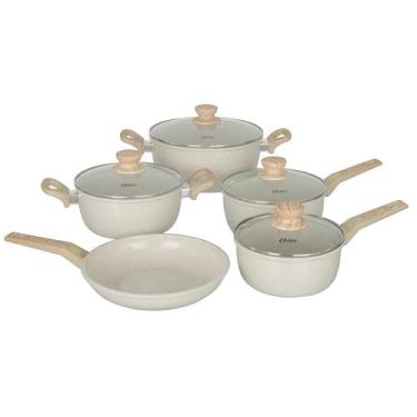 Imagem de Jogo de Panelas Com 5 Peças Oster Marble Life Cerâmico Antia