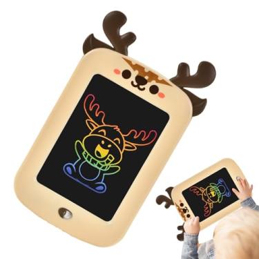 Imagem de De Desenho Infantil - Tablets LCD De Escrita Com Chifres De Veado - Brinquedo Educativo de Rabiscos 21.6 cm,para Meninos Meninas Escola Viagem Casa Presente Natal