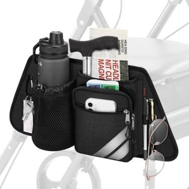 Imagem de Bolsa de transporte FINPAC Rollator Side Storage Organizer preta