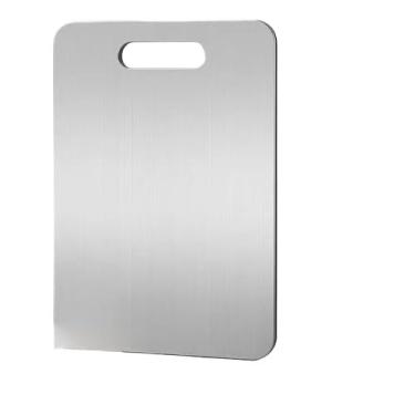 Imagem de Tábua de Corte em Aço Inoxidável 304 46x30cm Antibacteriana Antimofo Antiodor para Cozinha