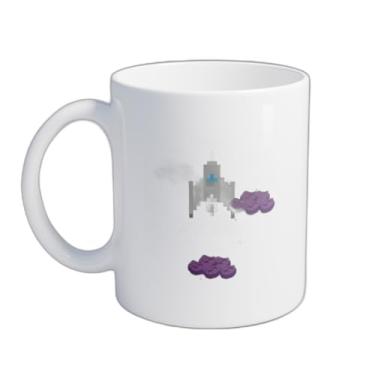 Imagem de Caneca Xícara de Café Porcelana 300ml Com Desenho Pixelizado de Videogame