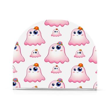 Imagem de Wassud Porta-guardanapos de acrílico para Halloween Boo e Flor, dispensador de guardanapos de papel moderno em forma de U para mesa, cozinha, sala de jantar, bancada 1 peça (comporta 50-60 guardanapos