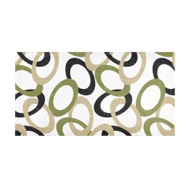 Imagem de Joisal Tapetes de banho geométricos abstratos 99 x 50 cm tapete de banheiro de pelúcia corredor lavável à máquina decoração moderna de banheiro