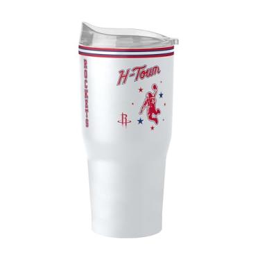 Imagem de FANMATS Copo de aço inoxidável NBA Houston Rockets City Edition 850.5 g – Acabamento em pó de parede dupla isolado e durável - Design City Edition, mantém as bebidas quentes e frias por horas