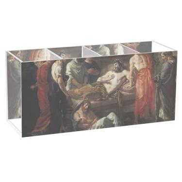 Imagem de TSENQUE Pintura famosa com estampa de animais, acrílico, fofo, porta-canetas, arte, personalizado, lápis, papelaria, arte, artesanato, organizador de mesa estético