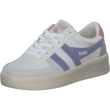 Imagem de Gola Grandslam Trident feminino, Branco/Lavanda/Terracota, 34