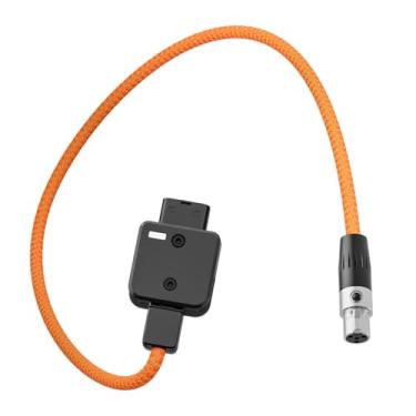 Imagem de Jectse D Tap para Cabo de Alimentação XLR de 4 Pinos, Saída de Energia de 14,8 V 150 W Plugue Giratório de 180 Graus Alerta de Conexão Reversa de Camada de Tecido de Nylon, Com Luz