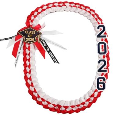 Imagem de FOMOMDI Colar trançado de formatura 2026 Leis para graduação, para estudantes universitários, materiais de festa de pós-graduação, 2026, Poliéster, Sem Pedra Preciosa