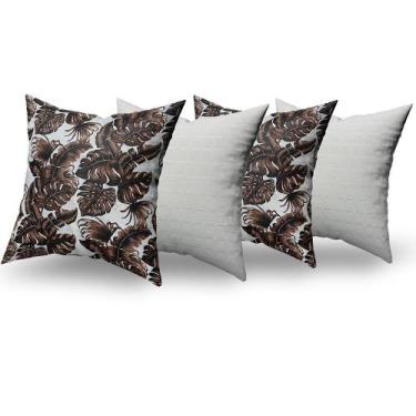 Imagem de Almofadas Decorativas 4 Unidades Com Ziper e Refil Silicone - RT MAGAZ