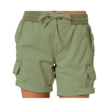Imagem de Shorts Cargo Femininos plus Size Com Estampa De Borboleta Para O Verão