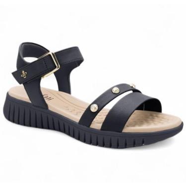 Imagem de Sandália Feminina Papete Flatform Preto Softli 10027.10306, 37