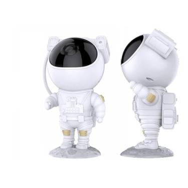 Imagem de Projetor Astronauta Galaxy com Controle Remoto, LED RGB, Luz Noturna Infantil, Nebulosa e Estrelas, Branco, 24x11x12cm, 110V/220V