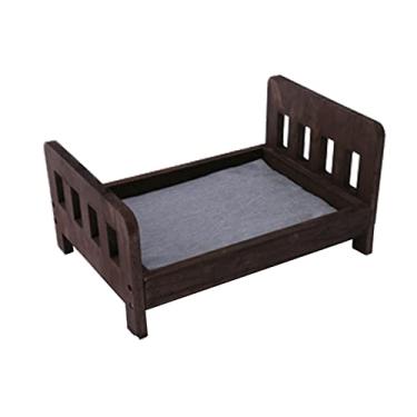 Imagem de Camas para cães, cama de cachorro canil, cama de madeira maciça, adequada para gatos pequenos e cães pequenos (cor: estilo 2) (estilo 2)