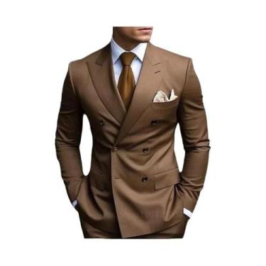 Imagem de Conjunto De Terno Formal Masculino Para Casamento Com Lapela Pontuda B