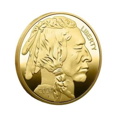 Imagem de Moedas Comemorativas Indianas Banhadas a Ouro 2019-2024 Medalhas Multi