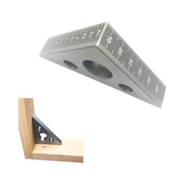Imagem de Mini Régua Triangular De Alumínio Para Medir Altura Em Trabalhos Manua