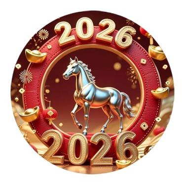 Imagem de WeiLaiKeQi Decoração de geladeira Ano do Cavalo, placa decorativa plana 2D em acrílico, adesivo divertido para geladeira com tema de animais, ideal para cozinha, Style B