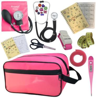 Imagem de Kit Enfermagem Profissional Glicose Estagio Saude Completo - PREMIUM, 
