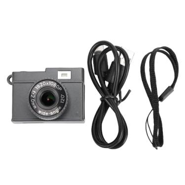 Imagem de Acouto Hd 1080p Minúsculo Chaveiro Câmera Retro Micro Câmera de Vídeo Chaveiro Com Tela de 1.14 Polegada para Viagens Ao Ar Livre Escola Selfie (Cinza)