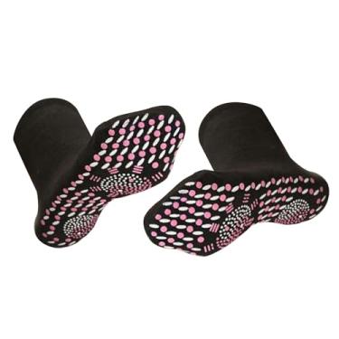 Imagem de Semme Meias de Autoaquecimento, Aquecimento de Ponto de Treliça Densa, Meias de Massagem de Pés Quentes para Homens e Mulheres, Feitas de Algodão de Qualidade, Confortáveis ​​de Usar, (BLACK)