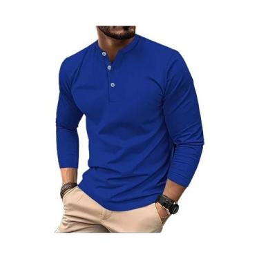 Imagem de Camiseta Masculina De Verão De Manga Longa Henry Polo Respirável Confo