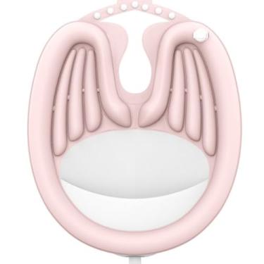 Imagem de Lavatório de xampu inflável para adultos, pia portátil de lavagem de cabelo com ralo para cama, pós-parto, idosos, cuidados domésticos para crianças (rosa + bolso de drenagem)