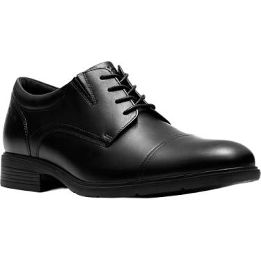 Imagem de Clarks Boné Oxford Steadwell masculino, Couro preto, 13 Wide