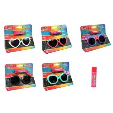 Imagem de Óculos De Sol VERDE Infantil Moda Para Meninas E Protetor Labial