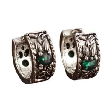 Imagem de Brincos De Argola Góticos Masculinos Com Caveira, Hipoalergênicos, Joi