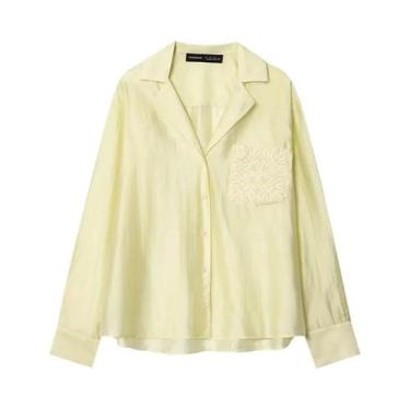 Imagem de Camisa Elegante E Solta Para Mulheres, Moda De Outono, Estilo Chic Par