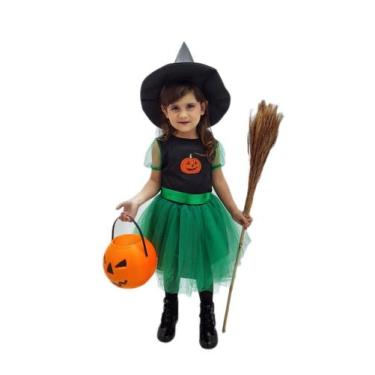 Imagem de Fantasia Infantil Bruxinha - Magic Fantasy, G, Verde