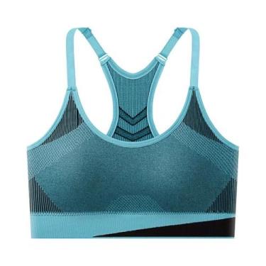 Imagem de Sutiã Esportivo Feminino Respirável Com Almofada, À Prova De Choque, C