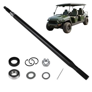 Imagem de EvTok Eixo estriado traseiro do carrinho de golfe, serve para modelos elétricos EZGO TXT e medalhista 1994-2013 lado do motorista, substitui 20377-G11 20377G11