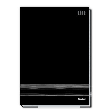 Imagem de Caderno Brochura Universitário Capa Dura A4 1 Matéria 80 Folhas Lift Credeal Preto