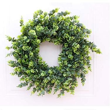 Imagem de HHHJQFAAT Guirlanda de eucalipto macia multicolorida 46 cm, ornamentos de parede, decoração de Natal, ornamentos portáteis para festas (cor: estilo 1) (estilo 1)