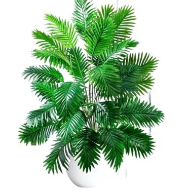 Imagem de Planta Artificial Palmeira Areca 85cm com 24 ou 48 Folhas – Decoração Verde para Sala, Escritório e Varanda(48)