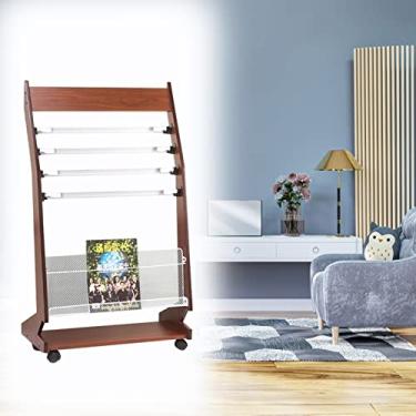 Imagem de ZDJZMGZ Suporte de revista de estante em pé, suporte de armazenamento de papel/livros/jornais/folhetos, organizador de exibição de escritório em casa, suportes de exibição de folhetos