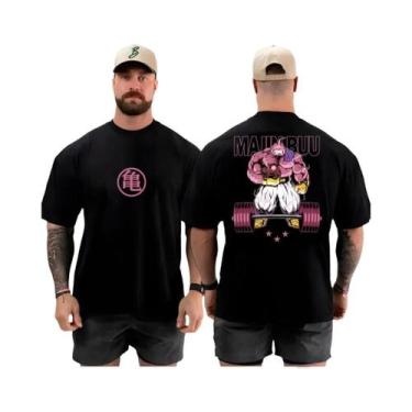 Imagem de Camiseta Masculina Casual Solta De Verão Com Estampa Dragon Ball Majin