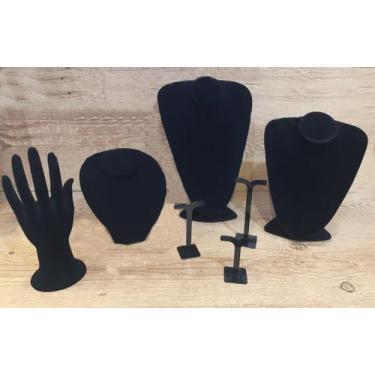 Imagem de Expositores de Veludo para Vitrine de bijuterias e semi jóias (Kit com