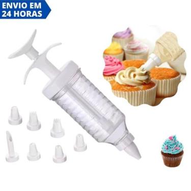 Imagem de Decorador De Bolo Recheios Caneta Com 8 Bicos Confeitaria - M5