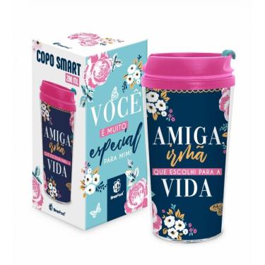 Imagem de Copo Plástico Térmico Smart - Amiga Irmã - Brasfoot 