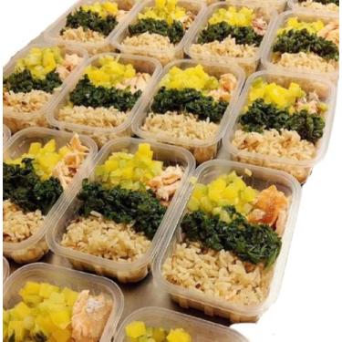 Imagem de 50 uni Marmita Freezer Microondas 500 ml G306 com Tampa - Marmita Fit 
