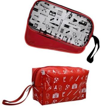 Imagem de Kit Bolsa Enfermagem Esteto E Aparelho Pressao Luxo Top - Love Saúde, 